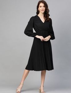 plusS new Black Midi Dress