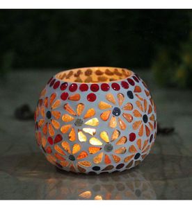 Handmade Mosaic Candle Holder / Decorative Votive