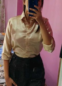 Champagne Satin Shirt