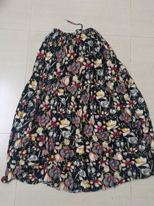 Boho Floral Print Maxi Skirt