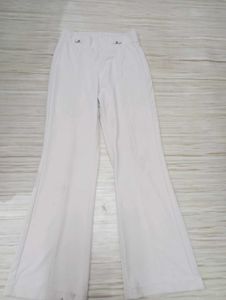Elegant Women's Beige Bell Bottom Pants