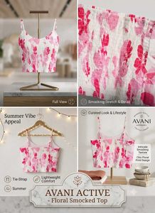 Lowest Prices_Pink Floral Cami Crop Top