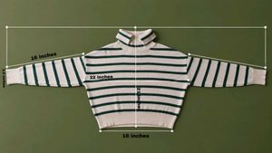 IVORY AND FOREST GREEN STRIPED COLLAR K