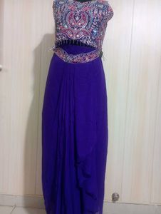 Embellished Ready to wear saree with shurg