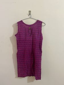 Vibrant Purple Printed Kurti