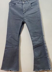 Bell Bottom Bootcut Flared Women grey Jeans