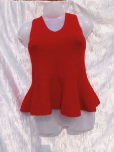 Y2k Red Peplum Sweater ♥️