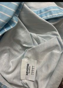 Light Blue Striped Button-Up Shirt