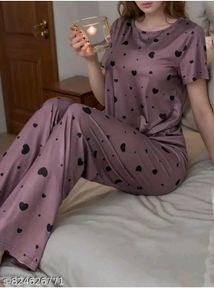 🤎Satin Night suit set🤎