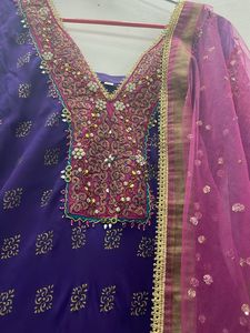 Purple Anarkali Suit