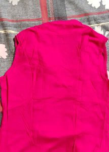 Chic Pink Ruffled Sleeveless Top