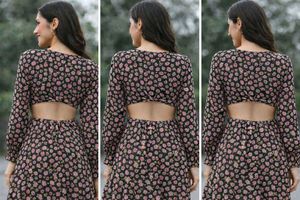 Chic Floral Cutout Maxi Dress