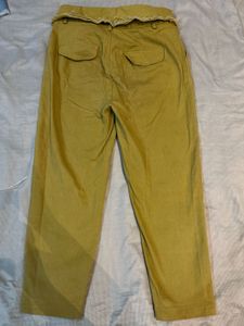 Stylish Yellow Wide-Leg Trousers