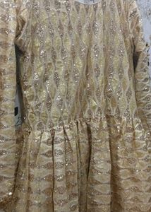 small frock with lehenga