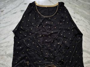 Black Printed Kurta Set