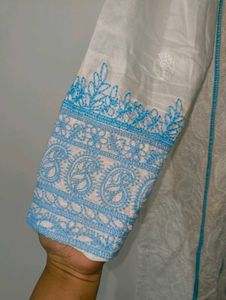 Embroidered chikankari kurta set (Absolutely New)