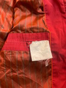 Men's Red Harrington Casual Zip up Jacket