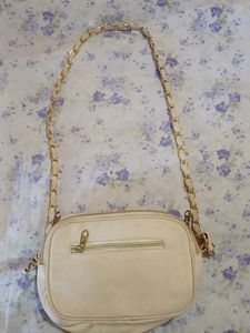 Quilted Cream Crossbody Bag
