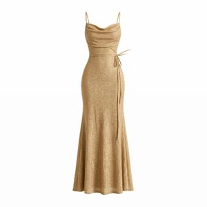 Sparkling Champagne Maxi Dress