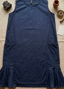 Navy Blue Sleeveless Tunic/Kurti