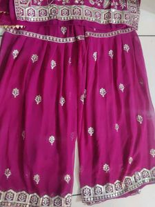 Embroidered Sharara Set with Dupatta