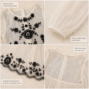 🌸Sheer embroidered mini dress ✨