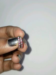 Diamond ruby hoop earrings ✨️