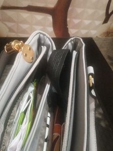 Stylish Grey Quilted Handbag with Free gift