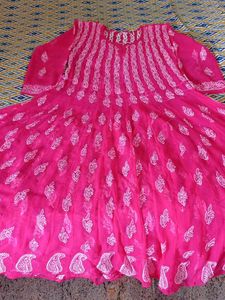 56 Kali chikankari kurti with cotton innar