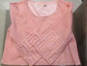 Chic Pink Textured Top