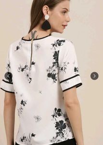 Chic Floral Print Top