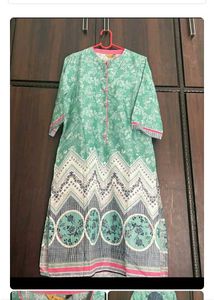 Red Printed shrug Dress 7