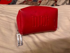 Bright Red Cosmetic Pouch