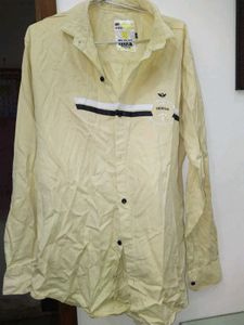 Casual Light Yellow Shirt - Men's Size M