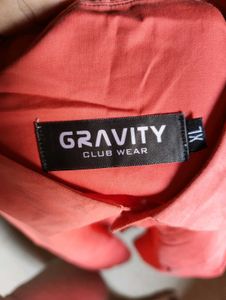 Men's Red Button-Down Shirt