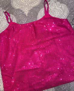 Sparkly Hot Pink Cami Top