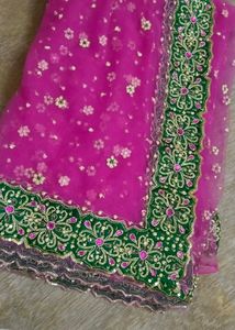 Very Beautiful 😍 Pink Saree....ready to wear