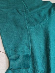 Stylish Teal Cardigan with Striped Inner attached