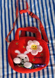 Cute Red Plush Bunny Bag