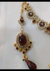 Exquisite Kundan &amp; Ruby Necklace Set