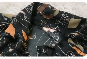 New Trendy Printed Shirt – Black | Size S/M