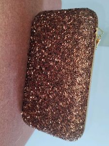 Sparkling Bronze Clutch Bag