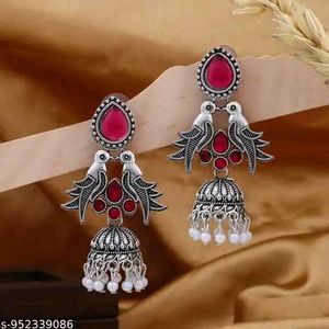 Traditional Oxidised Jhumka Earrings