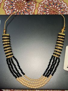 Beautiful Necklace with Pearls & Black Beads