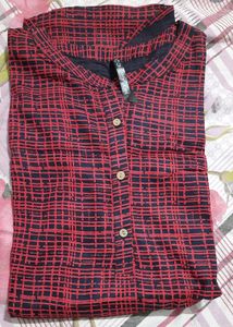 Red Shirt Style Top