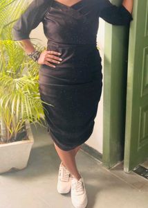 Sparkly Black Bodycon Dress