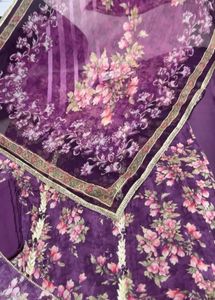 Floral Purple Kurta Set