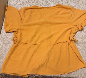 Stylish Yellow Button-Up Top
