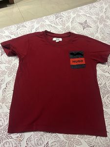 Hugo Boss Red T-Shirt with Pocket Detail