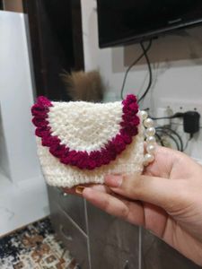 Set of 2 Handmade Crochet Clutch with Pearls